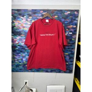 AND1 Mens Red Basketball Graphic T Shirt "Wreckin Rims Worldwide" 2XL 2000s